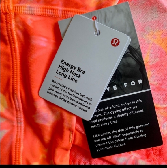 Lululemon Energy High Neck Long Line Shibori Bra - Picture 7 of 8